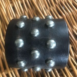 Leather studded bracelet. Super thick leather, very well made.